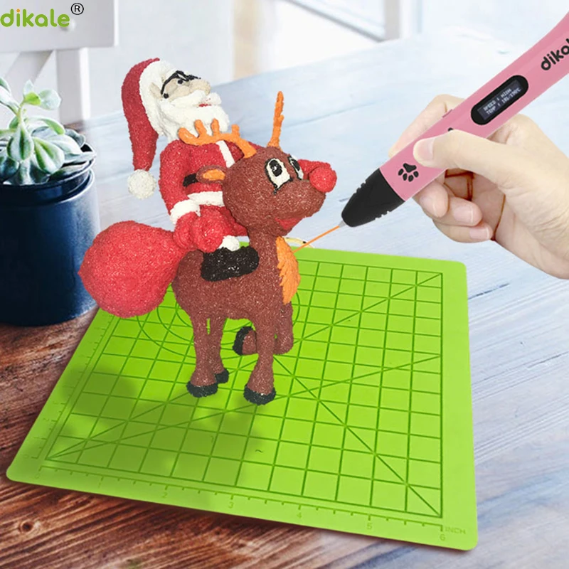 

Dikale Silicone pad 3D pen accessories children's drawing board template children's education two colors for you to choose