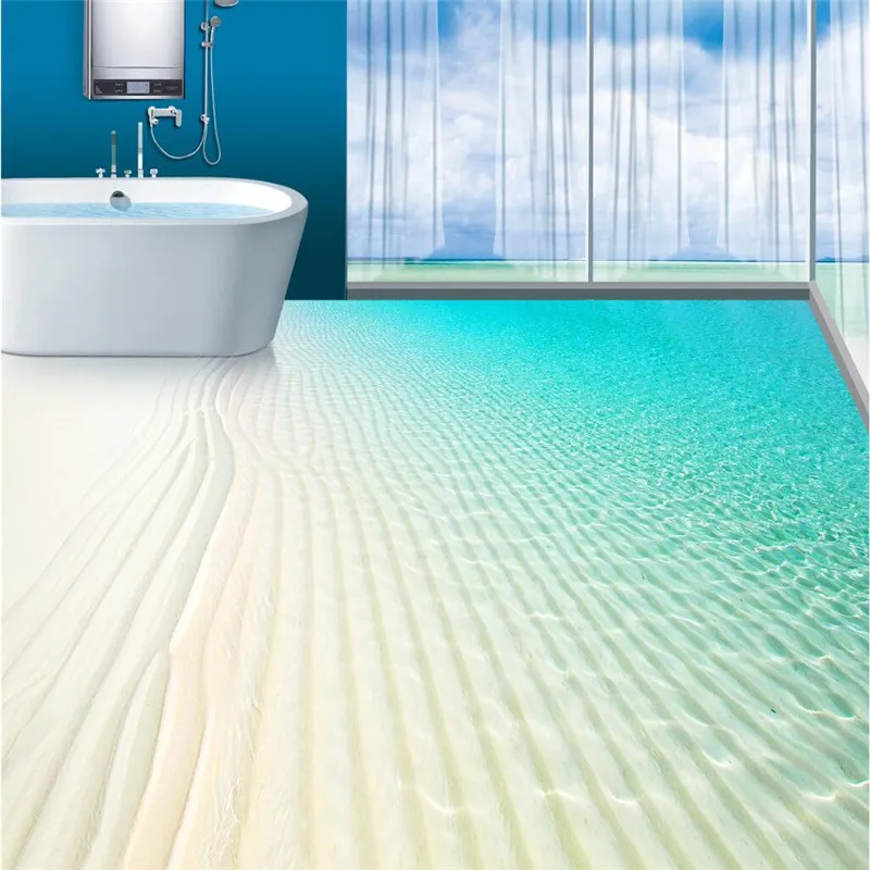 

beibehang Custom floor affixed room Lotte bathroom 3D abstract fantasy wallpaper wallpaper 3D floor wall floor high-definition w