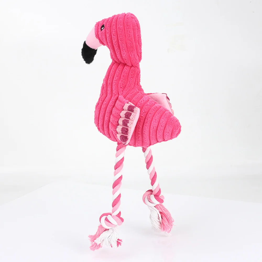 Soft Stuffed Pink Flamingo Dog Toys Screaming Dog Toys For Small Dogs Sound Puppy Pet Supplies Plush Squeak Flamingos Pet Toys