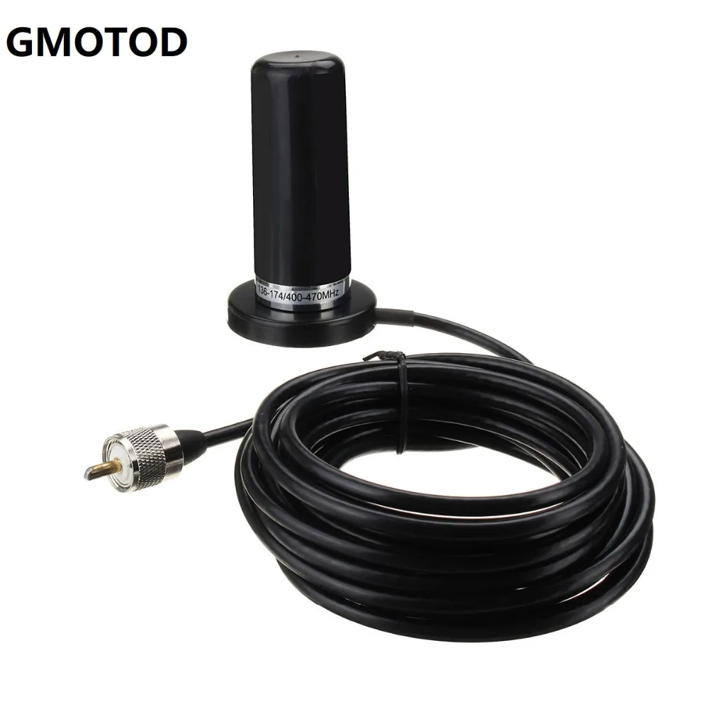 Dual Band Vehicle Car Antenna Mobile Radio Magnetic Mount Base Cable w/ Sucker