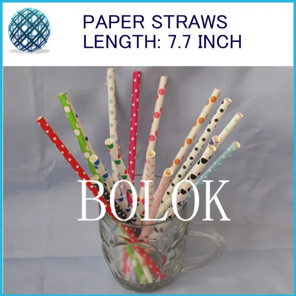 

free Shipping 1200pcs/Lot Gifts Drinking Paper Straw Colorful Drink Strip Paper Straws