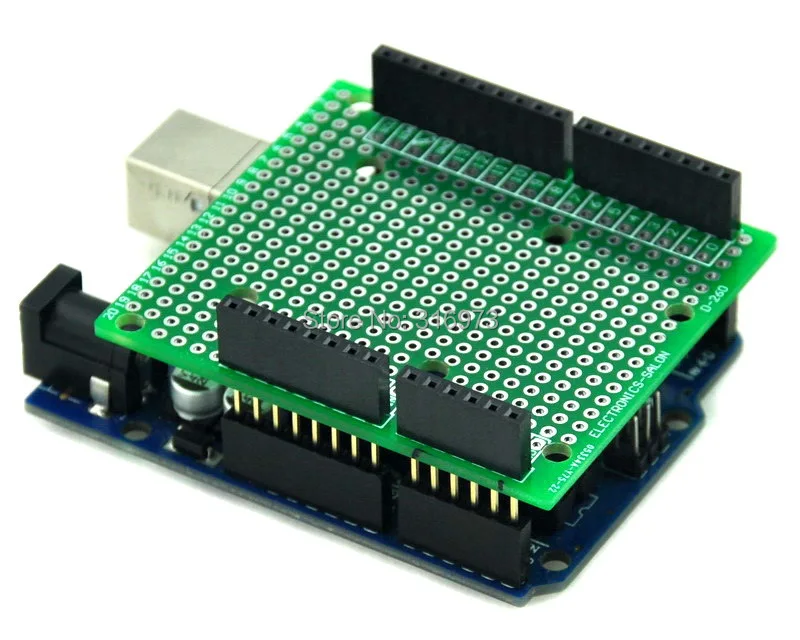DIN Rail Mount Adapter/Prototipe PCB Kit untuk UNO / Mega 2560 Dll.