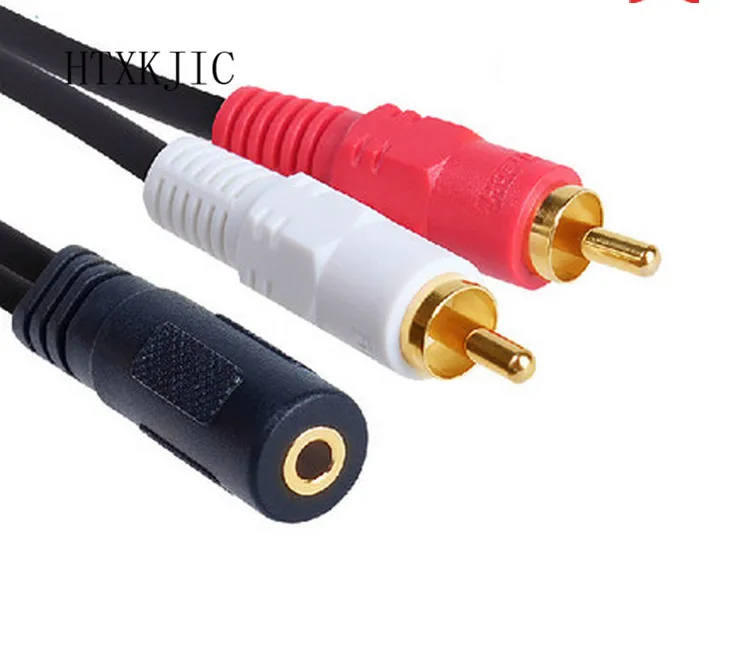 Universal 3.5mm Stereo Female Jack To 2 RCA Male Plug Adapter Headphone Y Audio Cable headphone extension cable rca audio cable