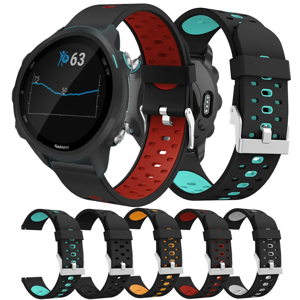 Watch strap for Garmin Forerunner 245 / 245M /Vivoactive 3 soft silicone Smart watches bands for Forerunner 645 Music Wristbands