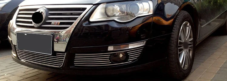 High quality stainless steel Front Grille Around Trim Racing Grills Trim For Volkswagen PASSAT B6 2006-2010