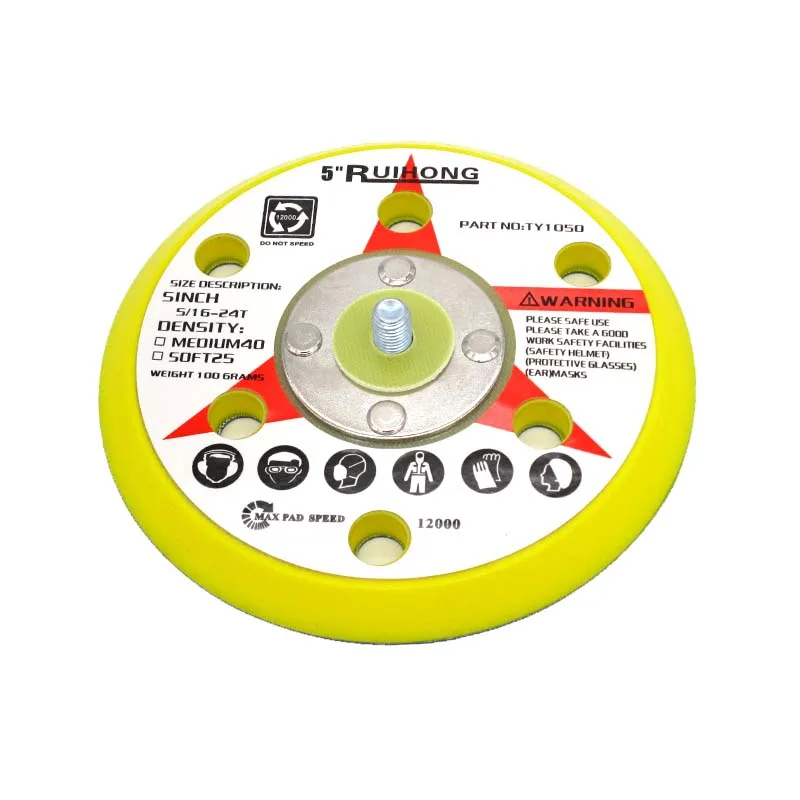 Platorello di supporto per levigatrice PSA in vinile a 6 fori da 5 pollici 5/16 "-24 accessori per utensili elettrici a filo