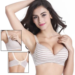 Reggiseno per allattamento al seno in cotone per allattamento al seno reggiseno per dormire per l'alimentazione delle madri sicurezza infermieristica donne in gravidanza intimo con fibbia aperta