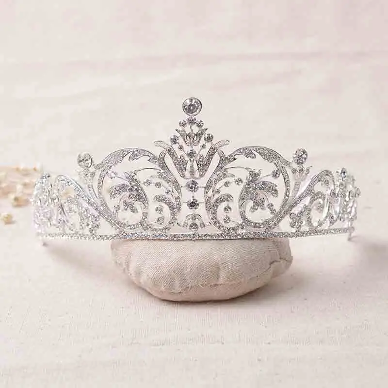 Nowe jasne wesele kryształowa Tiara korony księżniczka królowa korowód Prom Rhinestone welon opaska Tiara ślubne akcesoria do włosów