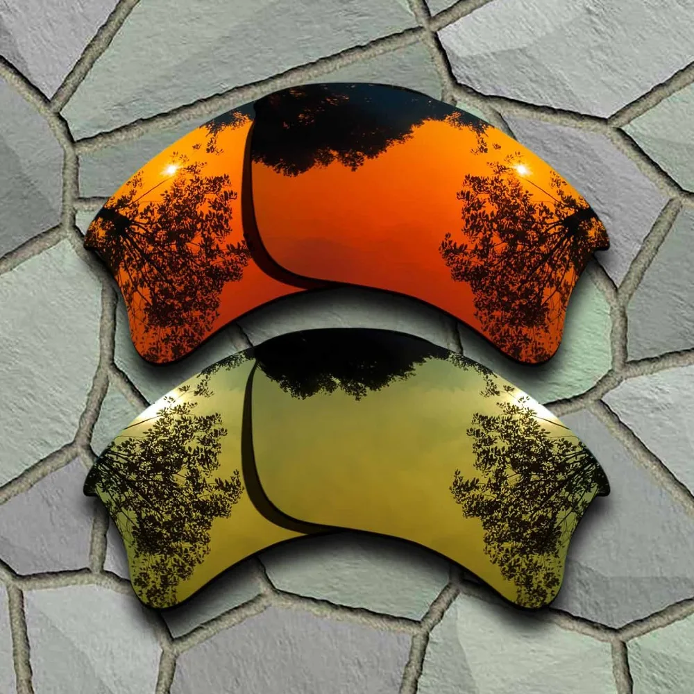 Red Orange&Yellow Golden Sunglasses Polarized Replacement Lenses for Oakley Flak Jacket XLJ