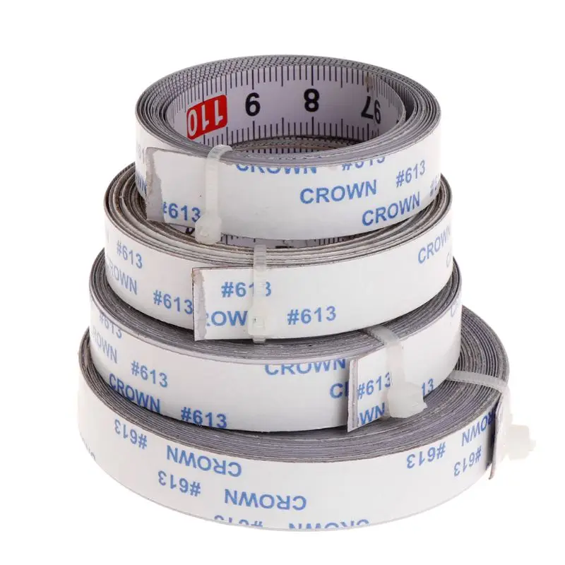 2019 New Miter Saw Track Tape Measure Self Adhesive Backing Metric Steel Ruler 1/2/3/5M Measurement Analysis Instruments