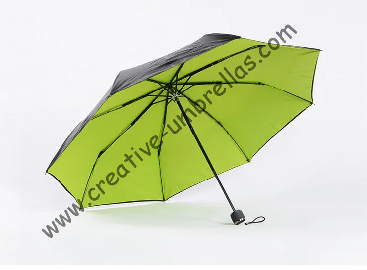 Imitation paradise ,three fold, summer parasol,hand open,windproof,bag parasol,UV protecting,colour  coating,pantone colour