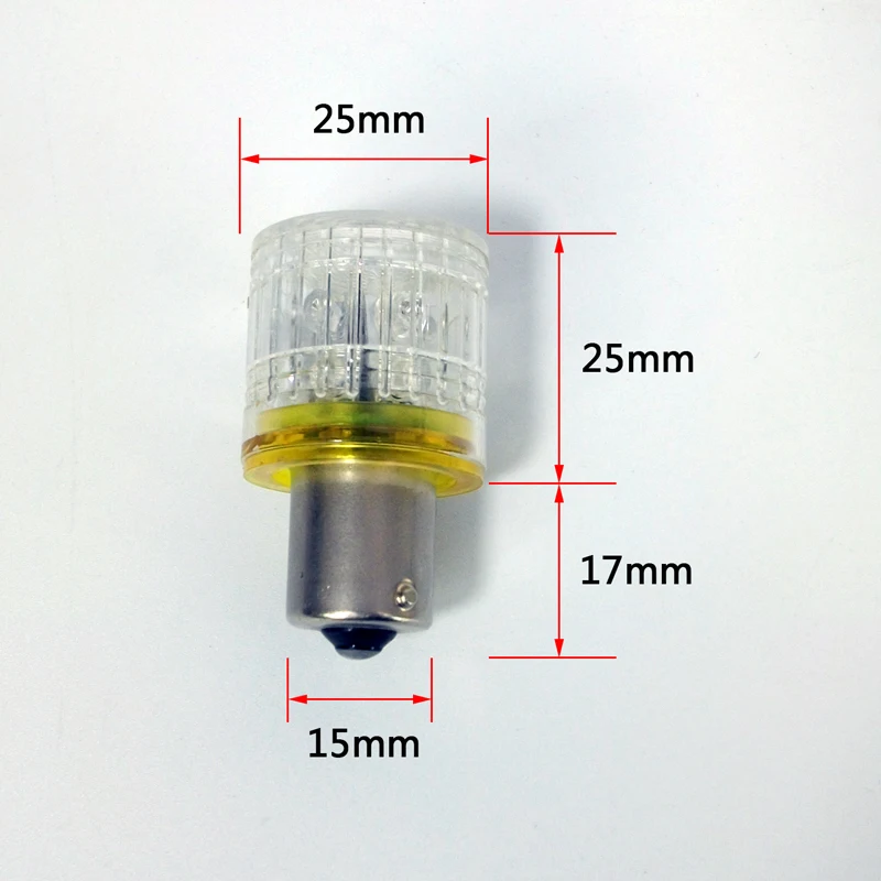 B15 светодиодная сигнальная лампа крепление 12V24V110V220V5W одиночный двухконтактный индикатор сигнала сигнала красный и зеленый 2025-02