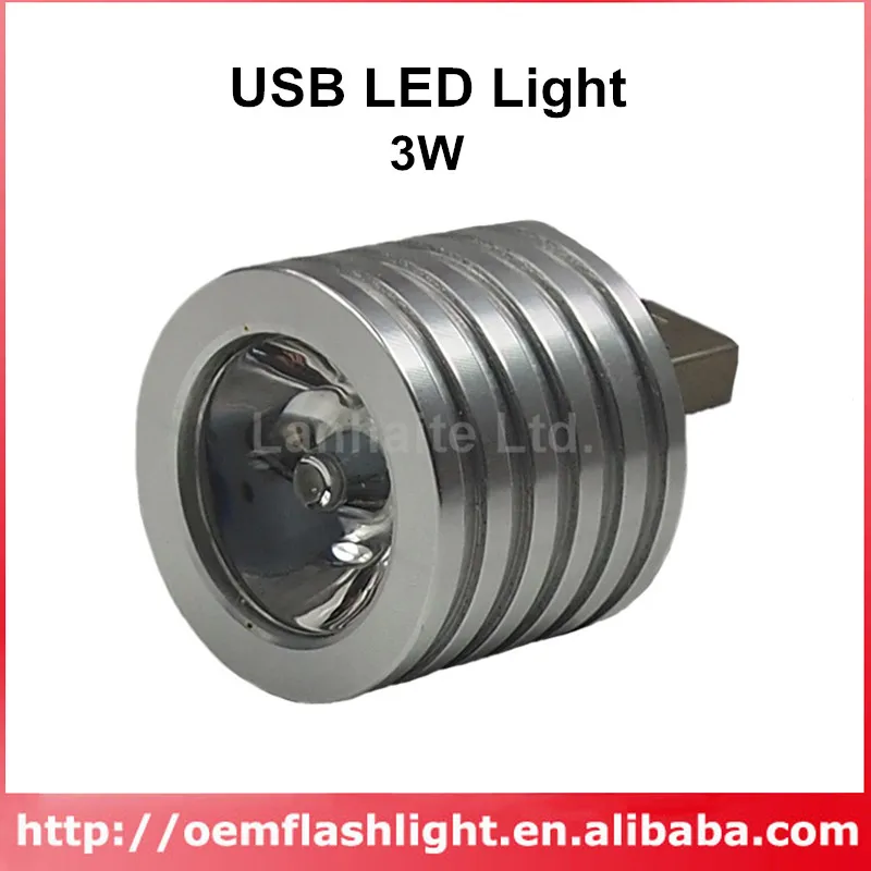 3 W USB Powered Ultra Bright USB Lampu LED-Silver