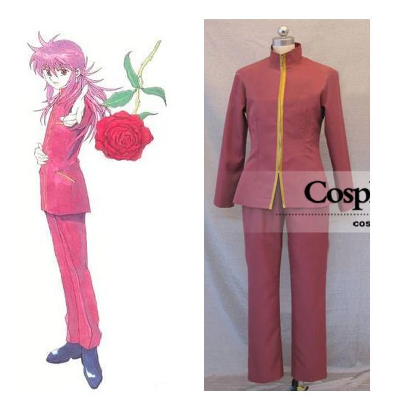 2019 YuYu Hakusho Kurama Shuichi Minamino Cosplay Costume Tailor made