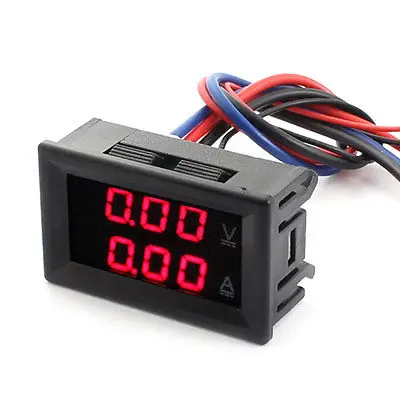 DC 0-100V 0-10A Red Dual LED Digital Volt Voltmeter Ammeter Ampere Gauge