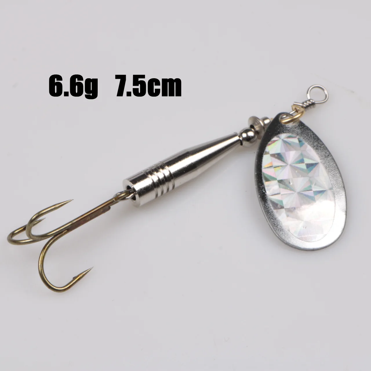 1pcs Spoon Fishing Lure Metal Rotating Sequin Hard Bait 6.6g 11.6g 13g treble Hooks Artificial Wobblers Bass fishing tackle