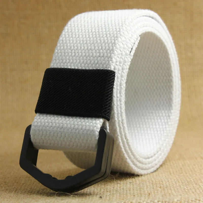 Fashion Mens & Womens Canvas Belt D  Plastic Buckl eanti allergy Belts Unisex Luxury Fabric Webbing Waistband Waist Belt