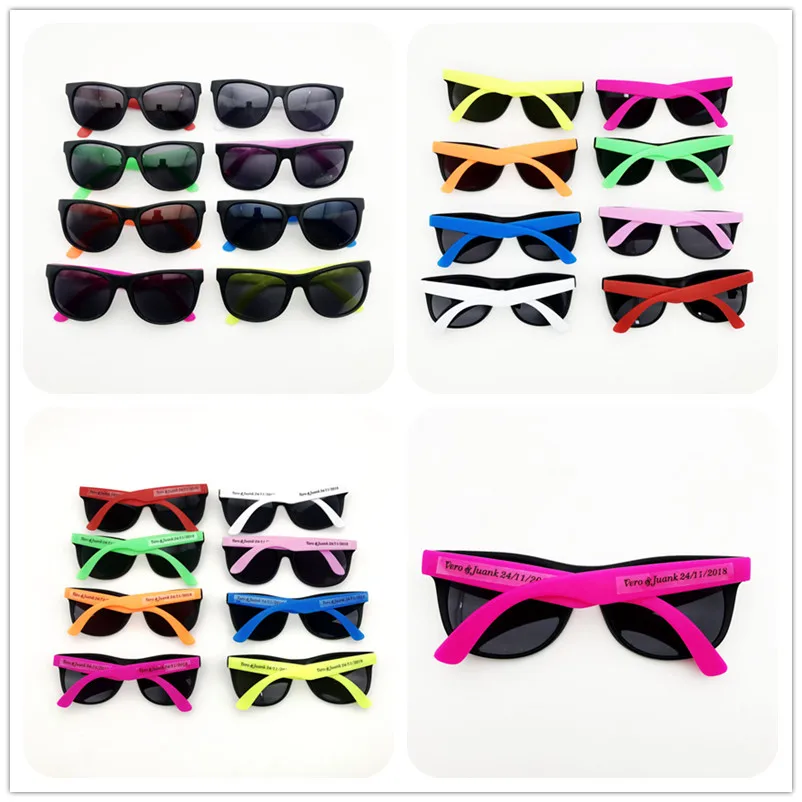 48 pairs/lot Customized Party Sunglasses Souvenirs Wholesale Unisex 80\'S Retro Style Bulk Wedding Favors Travel Party Favor Lot