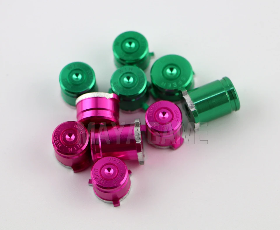 OCGAME عالية الجودة سبائك الألومنيوم أزرار معدنية معدنية ل xbox one تخصيص abxy مع أزرار رصاصة دليل