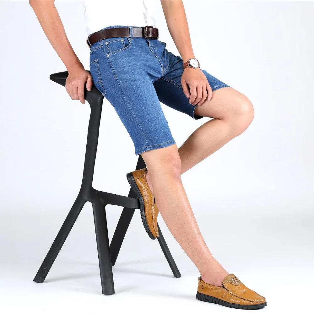 Cotton Mens Summer Denim Shorts Fashion Bermuda Male Blue Short Pants Lightweight Stretch Slim Fit Quality Shorts for Men