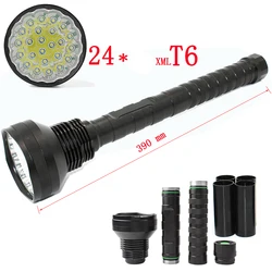 24000LM 24x  XML T6 LED Flashlight Tactical Torch Lamp lantern For Police self defense Emergency light Camping exploration