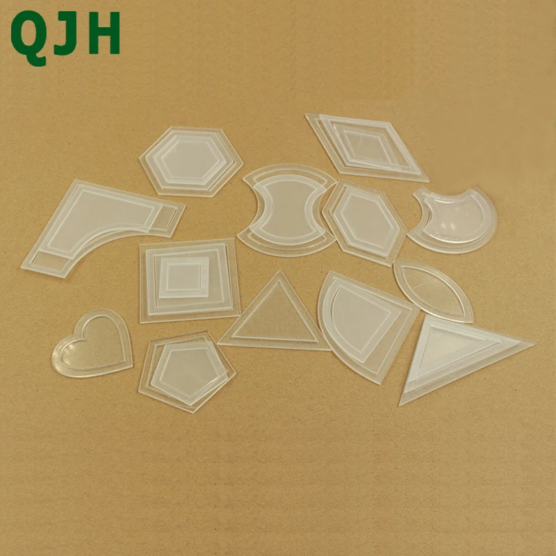 

54pcs transparent plastic quilting templates DIY TOOLS FOR PATCH WORK QUILTER Garment Fabric Sewing Tools Accessories