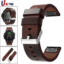 Dla Garmin Fenix 5/5 Plus/6/Forerunner935 945 skórzany pasek do zegarka pasek 22mm szybkie dopasowanie inteligentna bransoletka wymiana opaski na nadgarstek pasek