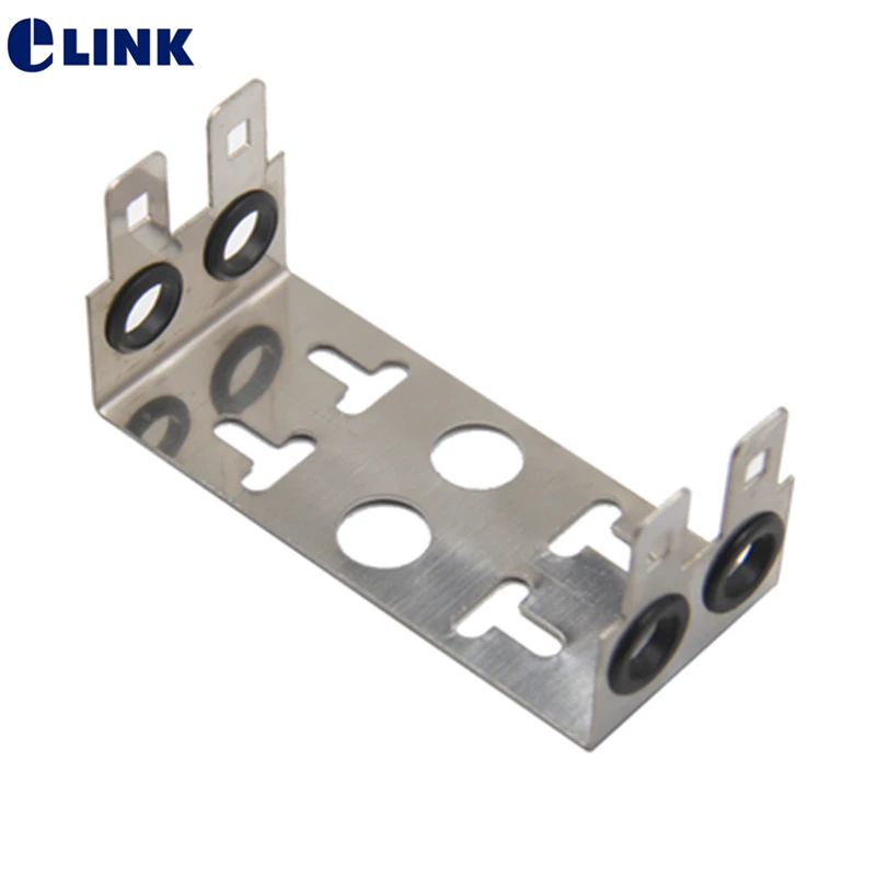 10pcs 2-Units Stainless steel Frame for 10pairs voice Module snap-in terminal block thickened blank patch panel ELINK