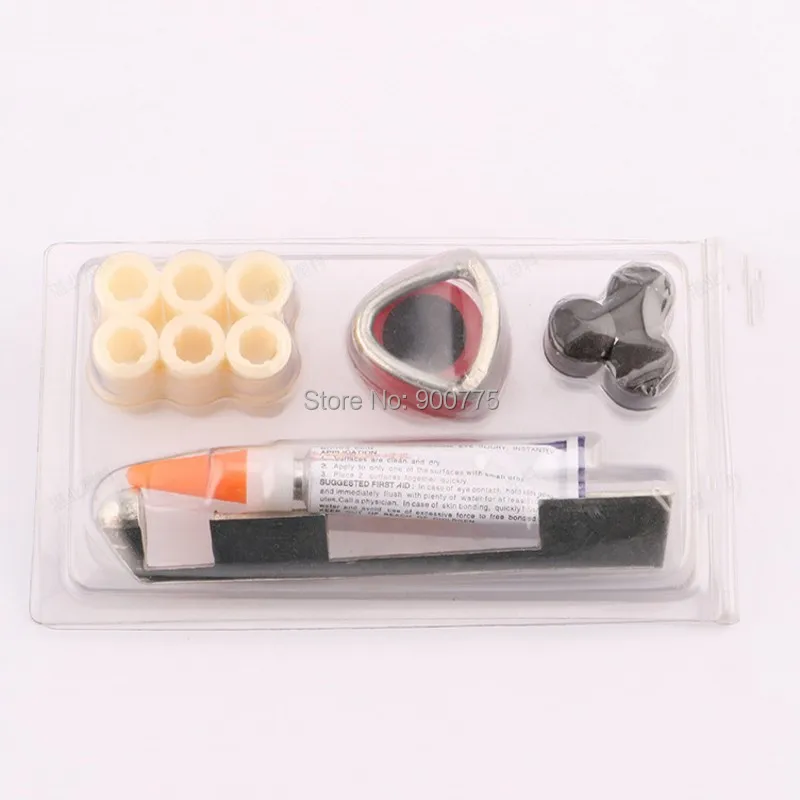 Billiards Cue Repairs Kit Economic Cue Repair Tools /Tip Shaper +Glue+File+6cue tips+6 Ferrule in billiard accessories