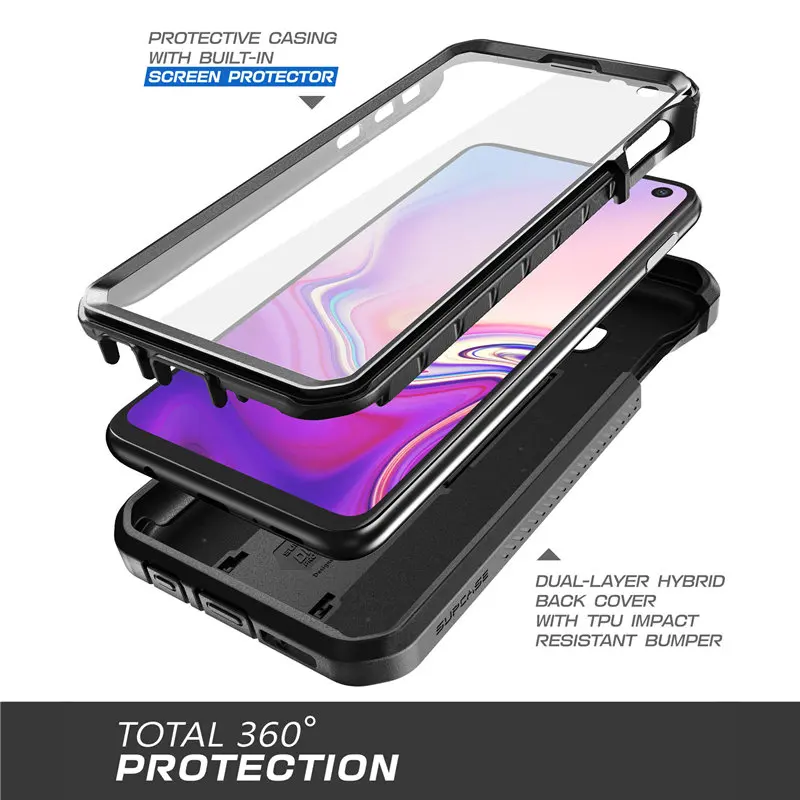 SUPCASE For Samsung Galaxy S10e Case 5.8 inch UB Pro Full-Body Rugged Holster Case with Built-in Screen Protector & Kickstand