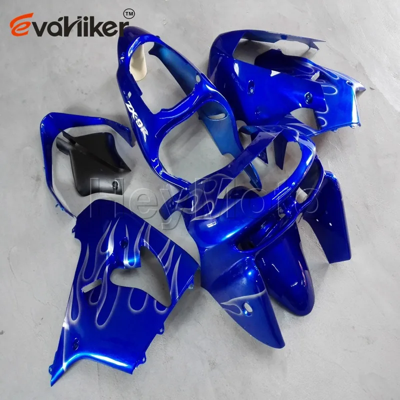 

Полный комплект обтекателей для мотоциклов, цветные наклейки на заказ ZX9R 1998 1999, синий ZX 9R 98 99