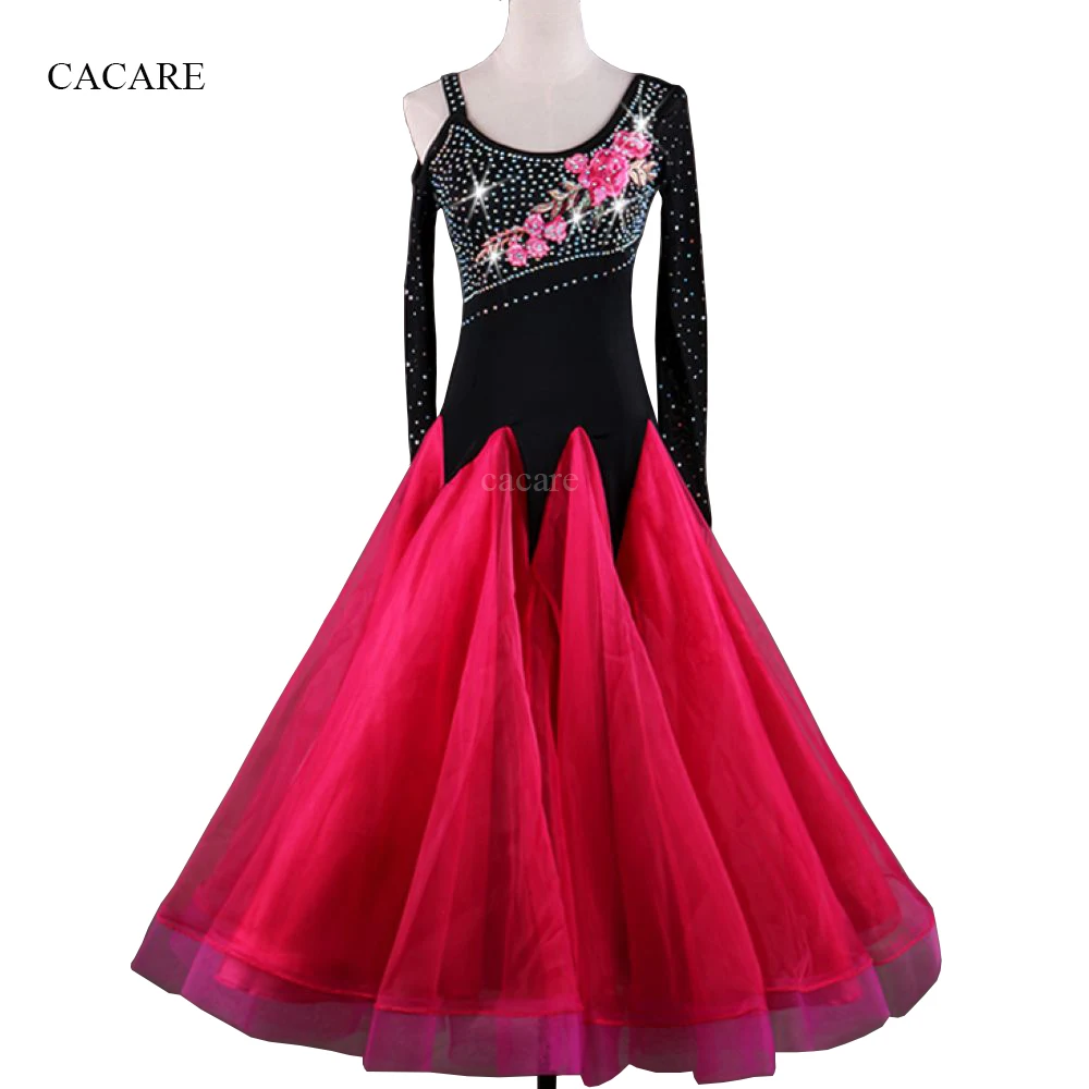 

CACARE Ballroom Dance Formal Dresses Long Woman Clothing Female Standard Dance Wear Costume Waltz Dress Modern D0343 Customize