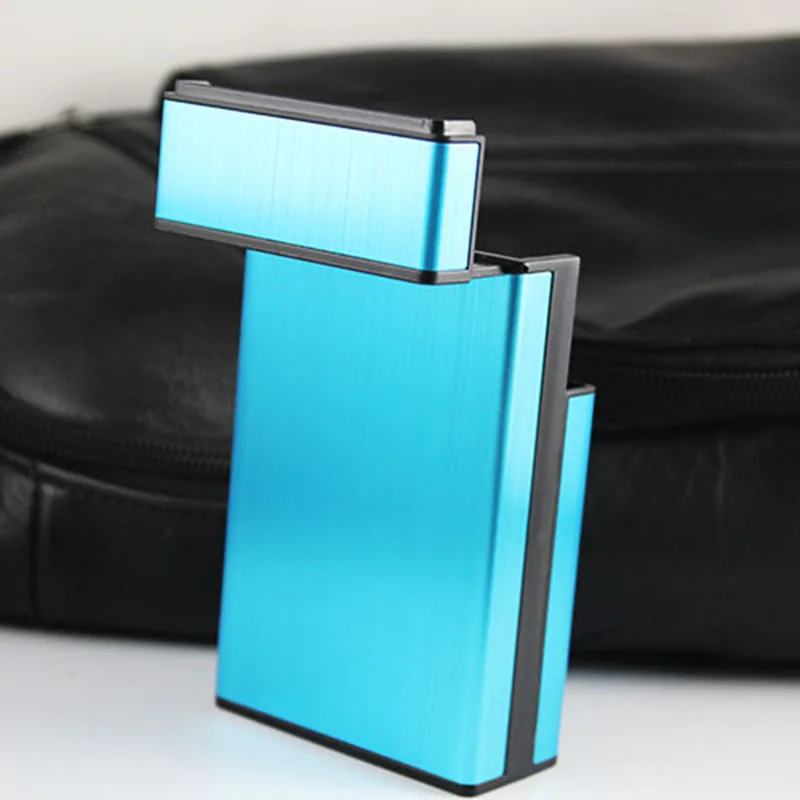 New Fashion Pipe Creative Personality Cigaret Case Slim Metal Cigarette Box Aluminum Gift Box Cigarette Holder Cigarette Case