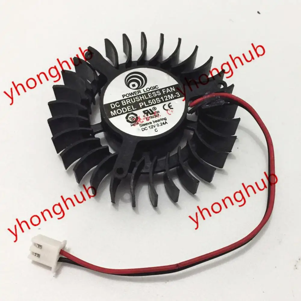 

POWER PL50S12M-3 DC 12V 0.24A 3-wire 55x55mm Server Cooling Fan