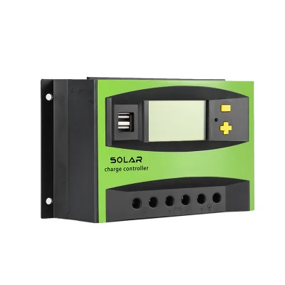 ALLMEJORES 40A DC 12 V/24 V Auto Solar Charger controller Zonnepaneel acculader regulator met Lcd-scherm en Dual 5 V USB
