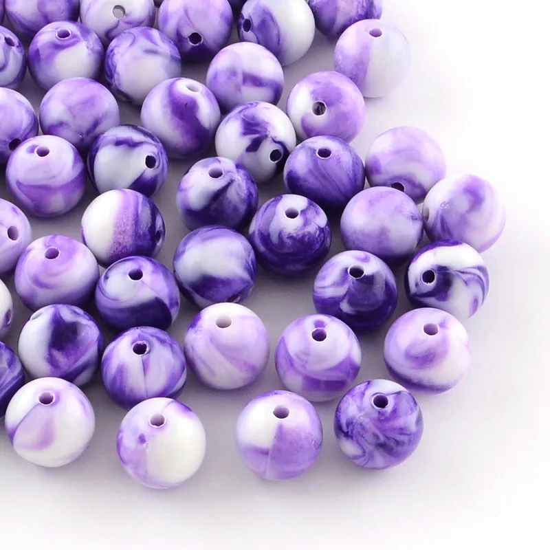 500 g Colorful Acrylic Round Beads 8mm 10mm 12mm 14mm 16mm Bead for Jewelry Making DIY bracelet  necklace Wholesale F60