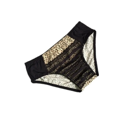 Fashion Men's Brief Underwear Sexy Penis  Bikini Male Undershorts Smooth Men Underpants Lace leopard men's underwear jockstrap image 2