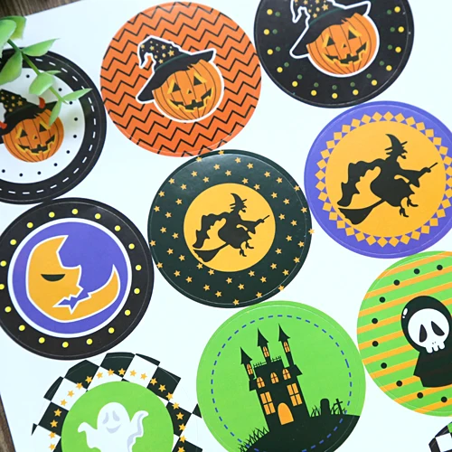 100 pz/lotto diametro 5cm adesivo decorativo fai da te artigianato di Halloween carta regalo sigillo adesivi articoli di cancelleria forniture per feste (ss-1515)