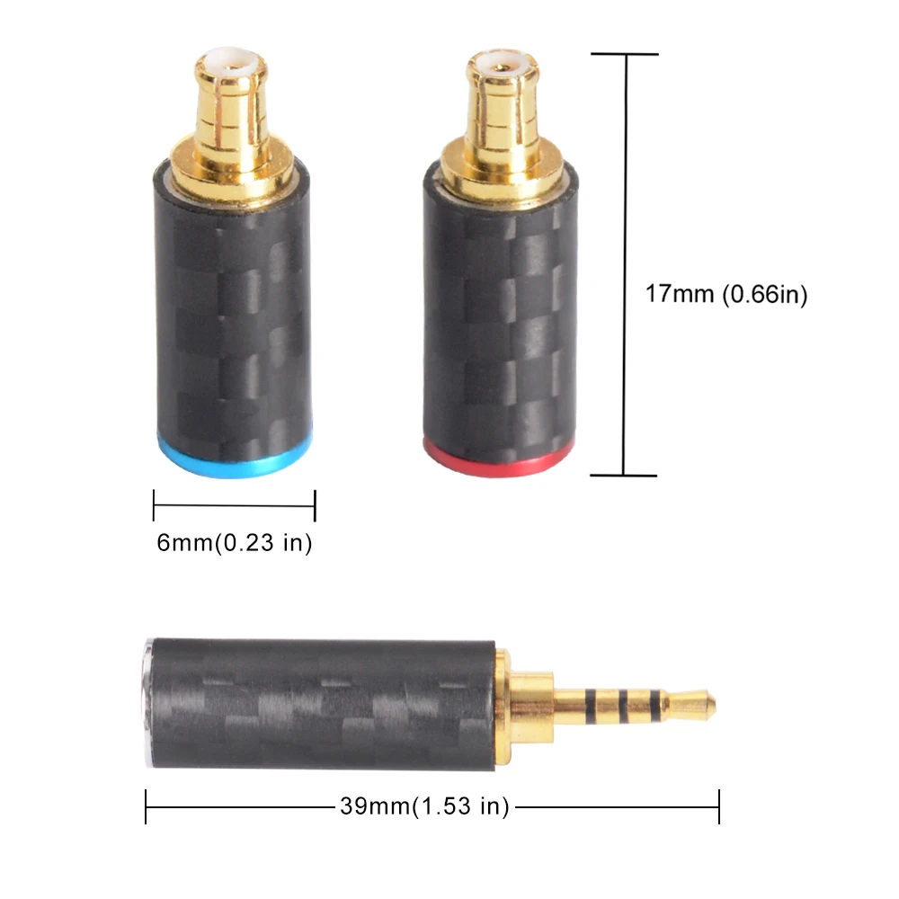 OKCSC DIY Earphone Cables Accessories MMCX 0.78mm A2DC Connector Splitter Slider Set 2.5mm 3.5mm 4.4mm Balanced Plug Output Kit