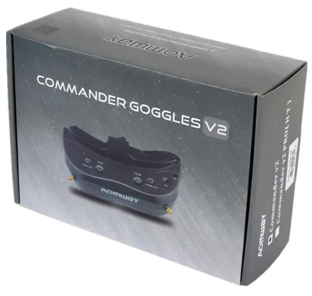 Aomway Commander Goggles V2 3D 5.8G 64Ch 1080P 800 x600 SVGA FPV supporto per cuffie Video HDMI DVR FOV 45 per modello RC