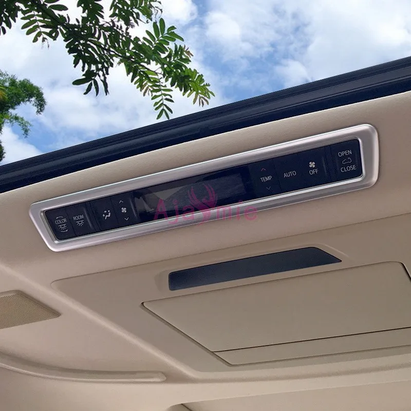 

Chrome Car Styling Interior Air Conditoner Light Switch Overlay Trim Panel For Toyota Alphard 30 2016-2019 Accessories