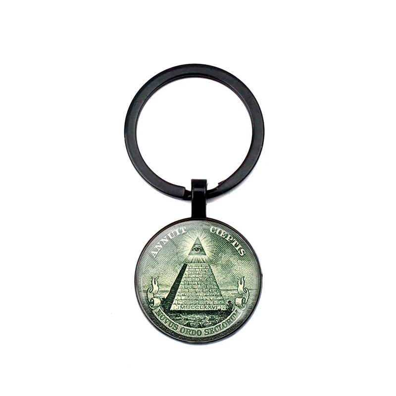 Vintage All See Eye Keychain Handmade Men\'s Gifts Providence Jewelry Pyramid Pendant Bag Charm Car Keychain Women\'s Accessories