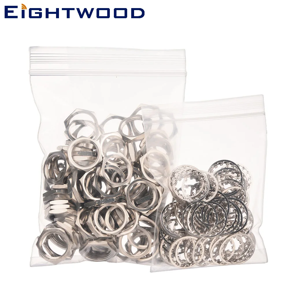 Eightwood N Female Dedicated Antenna Seat Accessories N Screw Washer for N UHF Female RF Coaxial Connector 100PCS