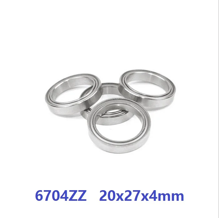 

50pcs/lot 6704ZZ 6704 ZZ 20x27x4mm Thin Tube Deep Groove Ball Bearing 20*27*4mm