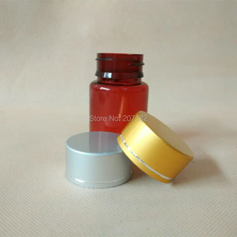 

(100pcs/lot) 60ml silver PET bottle,capsule bottle,pill bottle,amber plastic bottle with metal cap