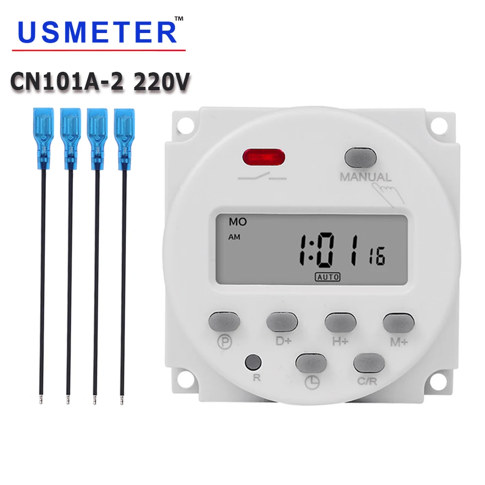 CN101A 220V AC Programmable Lighting Timer Microcomputer Digital Electronic Timer 24 hours  Week Time Switch with Countdown Func