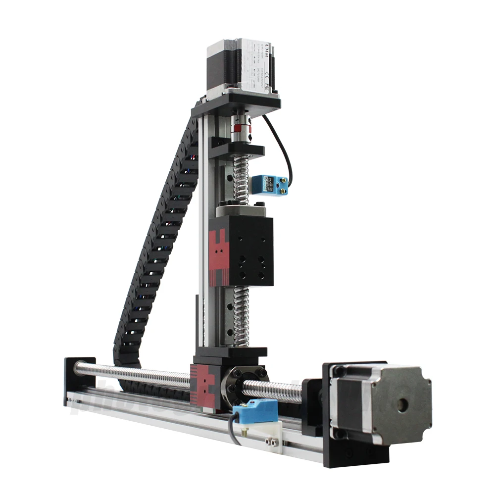 

XY motorized linear motion stage slide rail with nema23 stepper motor precision polar coordinate 2-axis linear robot