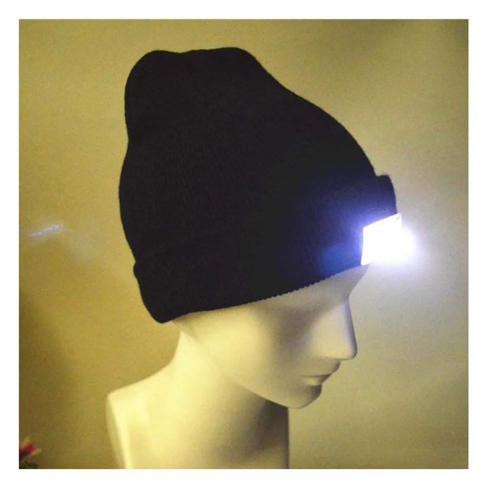 

5 LED Super Bright Glow hat Dark Outdoor Fishing Camping Hunting Headlight Caps Luminous Holiday Hat for Unisex