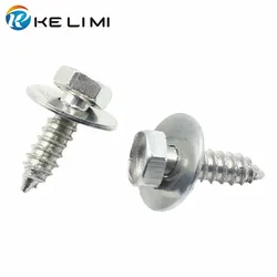 KE LI MI Galvanized silver Metal Rivet Body Screw Interior Trim Panel Hex Bolts Car Fender Fastener Rivets