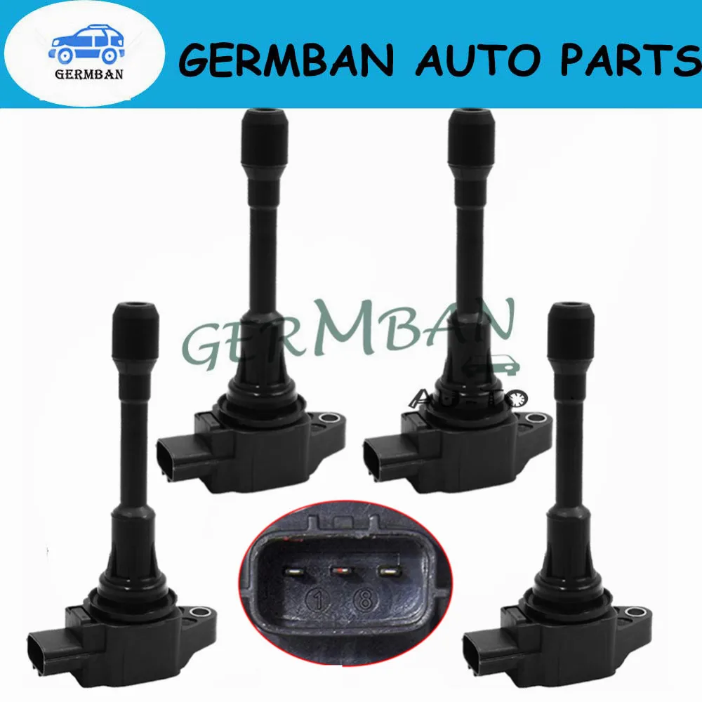 22448-3RC0A 4Pcs Ignition Coil 22448-1HC0A 22448-JA10C For Infiniti EX35 Nissan Murano 2.5L 3.5L 224481HC0A 22448JA10C